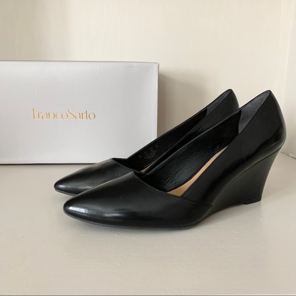 Franco Sarto Shoes - Franco Sarto “Frankie” Black Wedge Pump